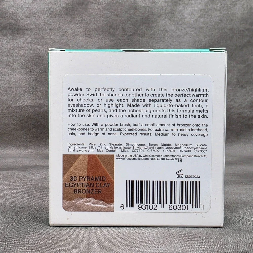 OFRA Pressed Powder 3D Pyramid, Egyptian Clay, & Bronzer .25 oz